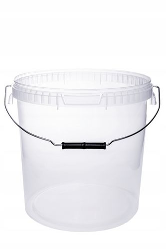 WIADERKO WIADRO POJEMNIK Z POKRYWKĄ TRANSPARENTNE 20L DO 200° na Arena.pl
