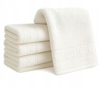 RĘCZNIK KĄPIELOWY BAWEŁNIANY FROTTE HOTELOWY WZÓR GRECKI BIAŁY 70x140