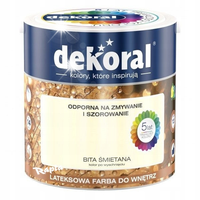 DEKORAL MOC KOLORU FARBA LATEKSOWA AKRYLIT W BITA ŚMIETANA 2,5L