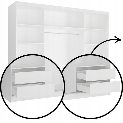 Szafa przesuwna Norvio I 250 cm z lustrem na Arena.pl