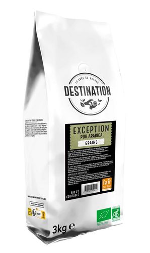 KAWA ZIARNISTA ARABICA 100 % EXCEPTION FAIR FOR LIFE BIO 3 kg - DESTINATION na Arena.pl