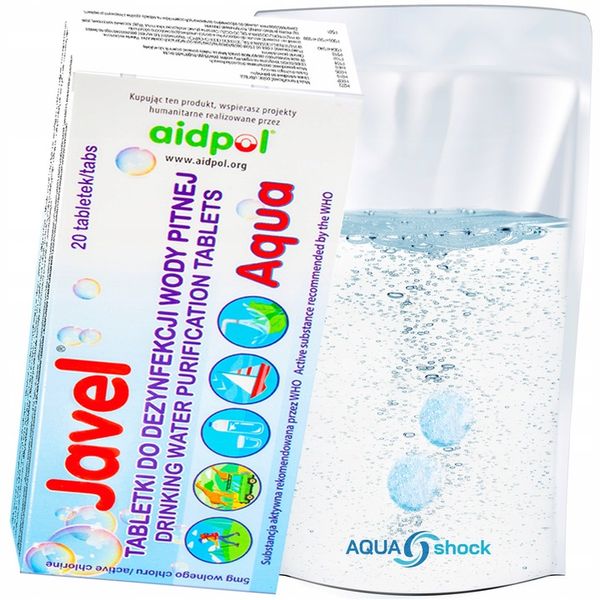 TABLETKI JAVEL AQUA DO UZDATNIANIA ODKAŻANIA WODY zdjęcie 1