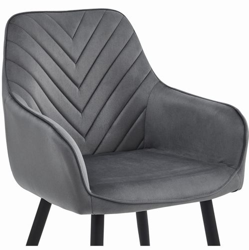 Krzesło NANA - ciemny szary aksamit / nogi czarne x 2 na Arena.pl
