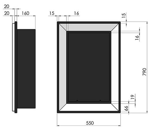 Biokominek Simple Fire FRAME 550 czarny na Arena.pl