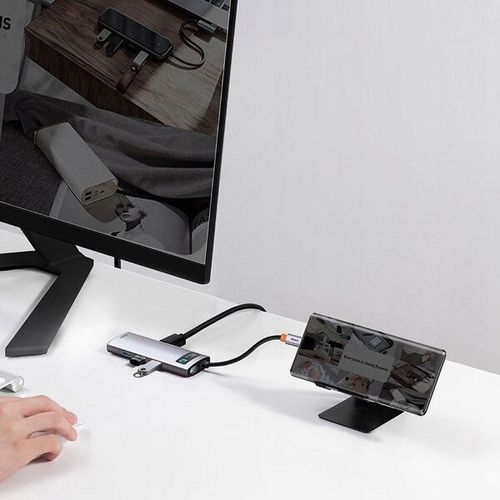 Hub 8w1 Baseus USB-C do USB 3.0 HDMI USB-C PD RJ45 Rozdzielacz Adapter na Arena.pl