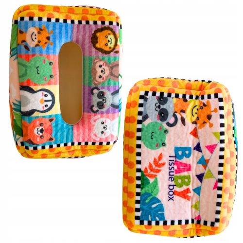 SORTER PUDEŁKO Z CHUSTECZKAMI PLUSZOWE SENSORYCZNE MONTESSORI ZWIERZĄTKA na Arena.pl