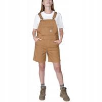 Spodnie damskie krótkie Carhartt Rugged Flex Canvas Shortall - Brown S