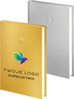 PLANER Z TWOIM LOGO NADRUKIEM tygodniowy kalendarz A5 złoty srebrny 50 szt