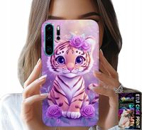 ETUI DO HUAWEI P30 PRO - SŁODKI TYGRYSEK NA RÓŻOWYM TLE + FOLIA