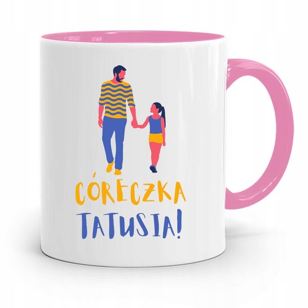 Kubek Różowy Prezent Dla Córki Córeczka Tatusia Z Nadrukiem Ze Zdjęciem zdjęcie 1