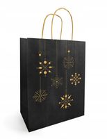 TOREBKA TORBA PREZENTOWA ŚWIĄTECZNA ELEGANCKA SNOW 340x140x395 mm 10 szt