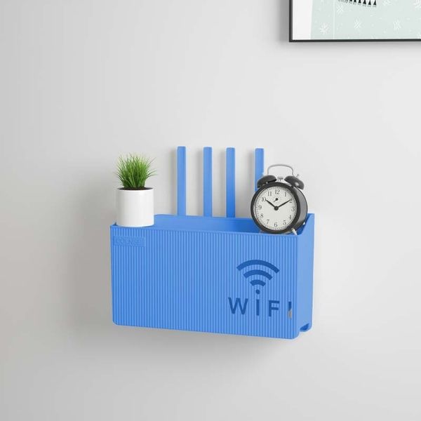 UCHWYT ŚCIENNY PÓŁKA na ROUTER WIFI SWITCH Blue zdjęcie 3