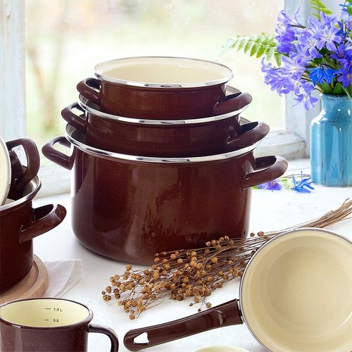 Garnek emaliowany BROWN 22 cm, 4 l na Arena.pl