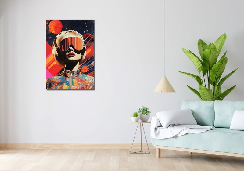Obraz 60x90cm Retrofuturystyczna Muza zdjęcie 2