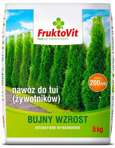 NAWÓZ DO TUJI ŻYWOTNIKÓW TUI THUI WIOSENNY FRUKTOVIT PLUS WYBARWIANIE na Arena.pl