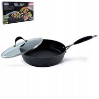 Patelnia Granitowa z Pokrywką 28 cm ORION Stoner Indukcja Piekarnik