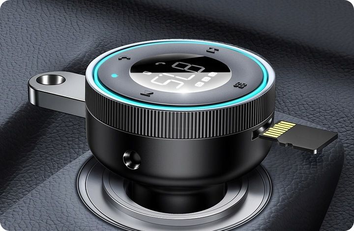 BASEUS TRANSMITER FM BLUETOOTH ŁADOWARKA SAMOCHODOWA USB 2.4A PD TF AUX zdjęcie 14