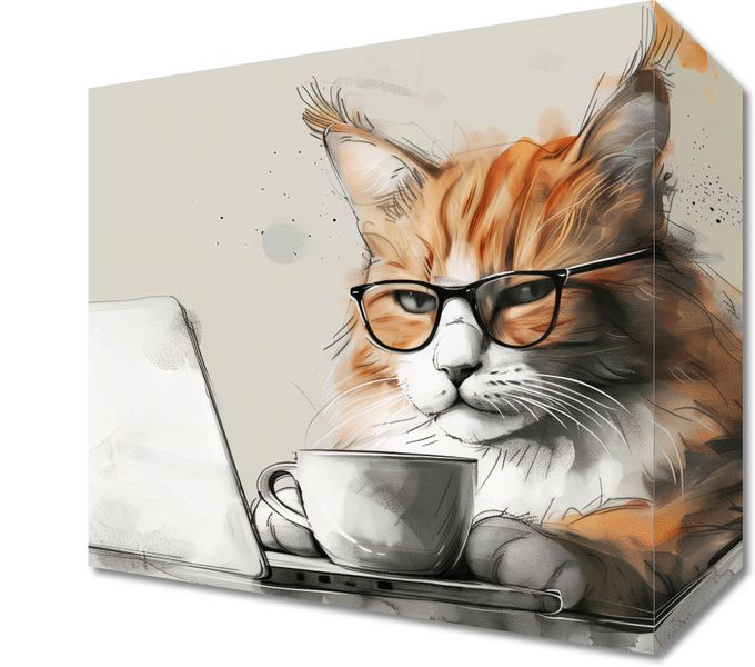 Obraz 20x20cm Nie przed Kawusią zdjęcie 1