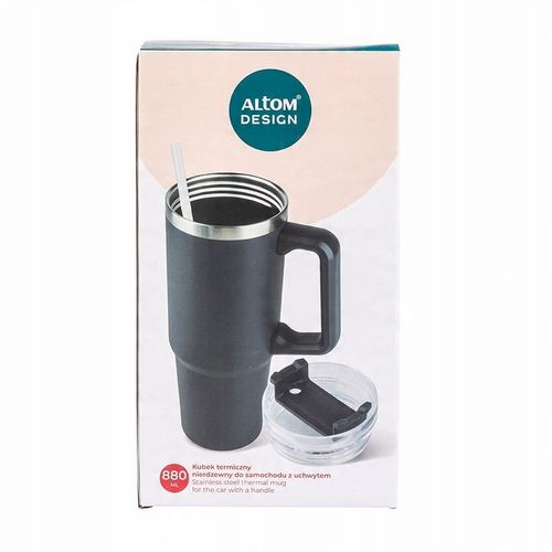 Kubek termiczny bidon butelka termiczna do samochodu ze słomką Altom 880 ml na Arena.pl