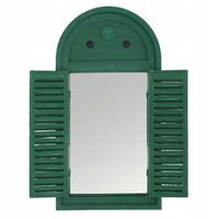 Zielone Lustro Vintage z okiennicami 39xh75 cm Ogrodowe Postarzane RETRO