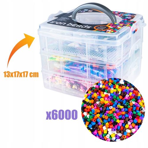 Koraliki Do Prasowania Zestaw 6000 Elementów Kreatywna Zabawa Dla Dzieci na Arena.pl