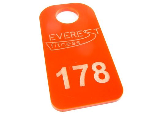 Brelok z plexi kolor pomarańczowy 3x6 cm, grubość 3mm - 50szt. na Arena.pl