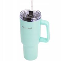 stalowy kubek termiczny termos 1200ml z rączką i słomką km-2175