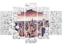 OBRAZ CITY VIEW CEGŁA KAMIENIE WIDOK