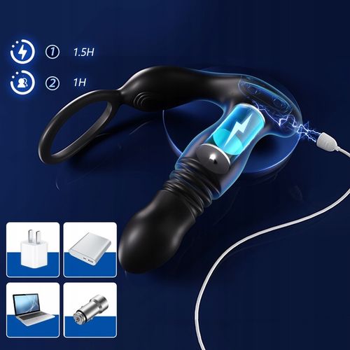 Wibrujący masażer prostaty Wibrator analny czarny na Arena.pl