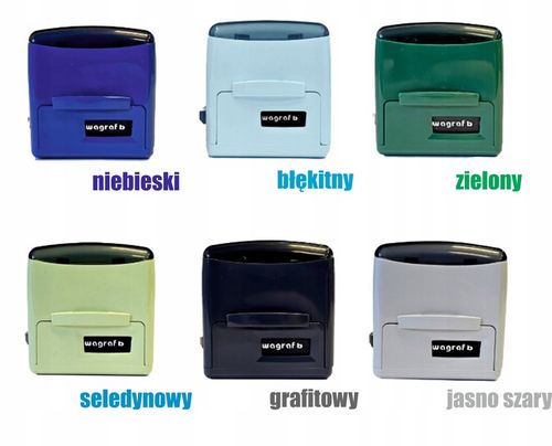Pieczątka firmowa Wagraf B3s do 6 linii tekstu 12-kolorów obudowy na Arena.pl