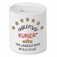 Skarbonka Dla Kuriera Najlepszy Kurier Prezent Z Nadrukiem Ze Zdjęciem