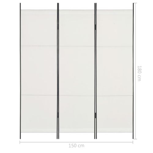 Parawan 3-Panelowy, Biały, 150 X 180 Cm na Arena.pl