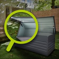 SKRZYNIA OGRODOWA 600L BALKONOWA KUFER SIEDZISKO ORTO II 600 L ANTRACYTOWA