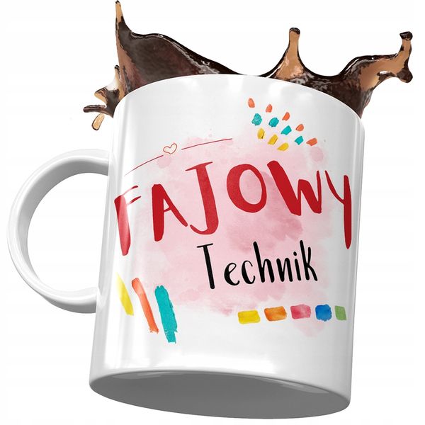 Kubek Dla Technika Fajowy Technik Z Nadrukiem Ze Zdjęciem zdjęcie 1