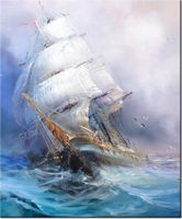 60CM 50CM OBRAZ ŚCIENNY ŻAGLOWIEC DRUK PŁÓTNO