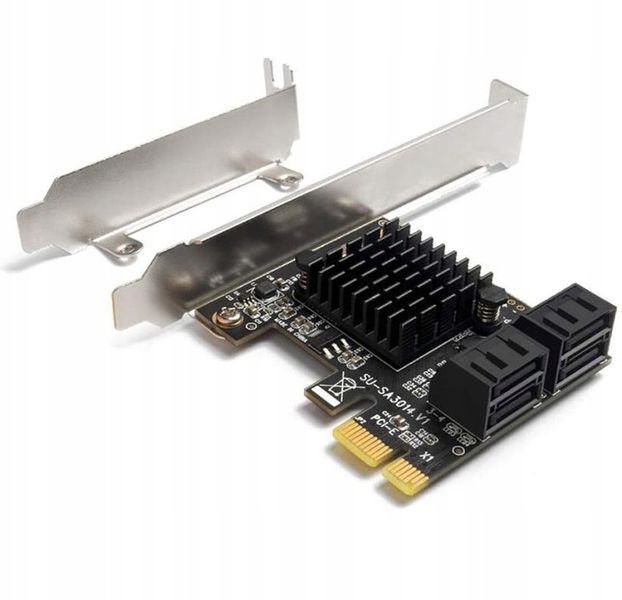 Kontroler Adapter Karta PCI-E 1x na 4x SATA 3 zdjęcie 1
