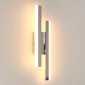 LAMPA ŚCIENNA LED LINIOWA CHROM KINKIET NOWOCZESNY LOFT DO SALONU 16W 3000K