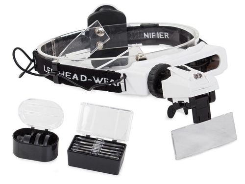 OKULARY LUPA CZOŁÓWKA Z LATARKĄ FUNKCJONALNA na Arena.pl