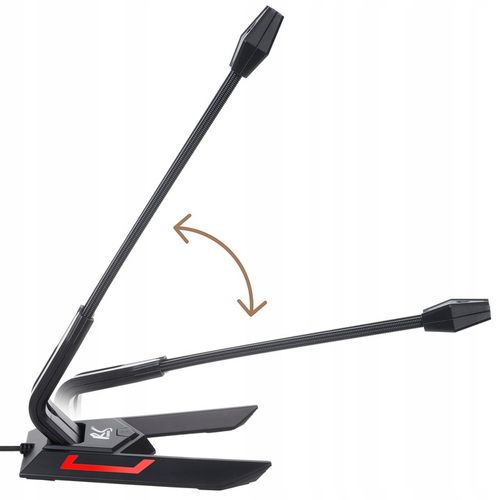 Mikrofon gamingowy do komputera USB LED streaming NanoRS RS710 regulowany na Arena.pl