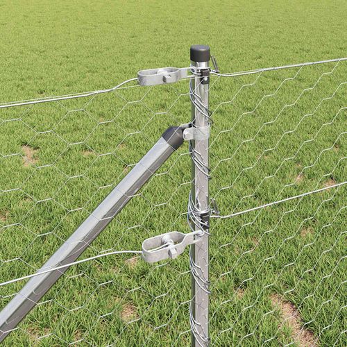 Ogrodzenie z słupkami Srebrny 0.6 x 10 m Stal pokryta PCV na Arena.pl