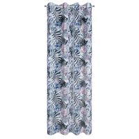 Firana MALIBU 140x250 cm biała z botanicznym wzorem na przelotkach