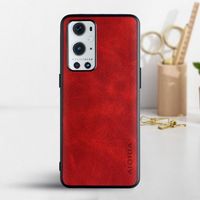 Etui AIORIA Vintage LEATHER do OnePlus 9 Pro czerwony