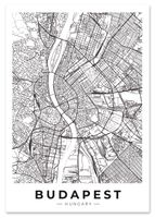 Plakat Budapeszt mapa plan miasta 50x70 cm