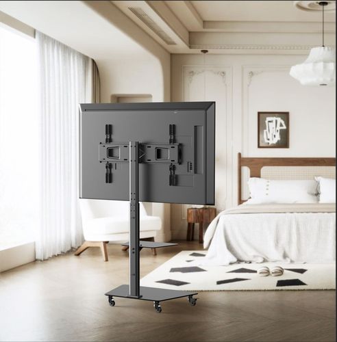 Stojak podlogowy TV na kółkach mobilny 32 40 43 48 50 55 58 65 cali na Arena.pl