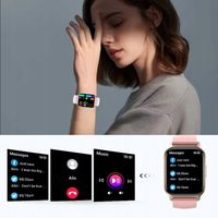 SMARTWATCH ZEGAREK POLSKIE MENU ROZMOWY SPORT SMART WATCH DAMSKI PINK