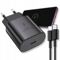 SZYBKA ŁADOWARKA SIECIOWA 25W FAST CHARGE DO TELEFONU + KABEL USB-C 1M