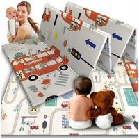 MATA PIANKOWA EDUKACYJNA SKŁADANA DLA DZIECI DWUSTRONNA 180x200 PIANKA XPE