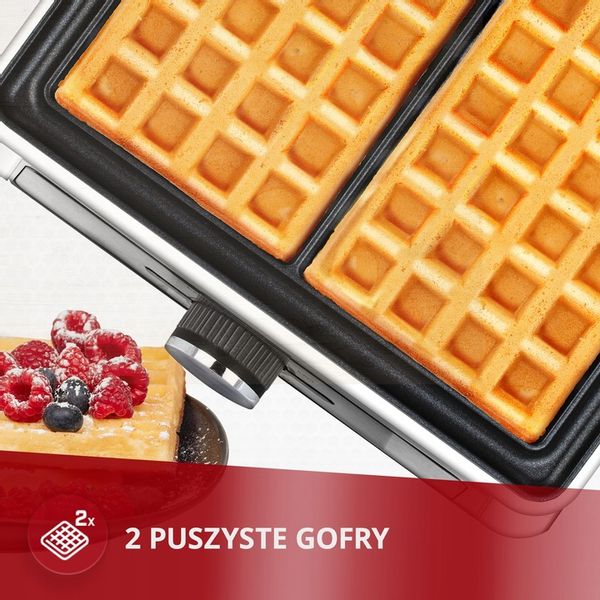 Gofrownica mocna srebrna 2 gofry MPM MGO-41 1600W zdjęcie 7