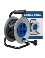 PRZEDŁUŻACZ BĘBNOWY BUDOWLANY 25M BEZPIECZNIK DŁUGI BĘBEN 3x2,5MM