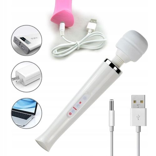 MASAŻER ŁECHTACZKI MOCNY WIBRATOR DO ORGAZMÓW MAGICZNA RÓŻDŻKA MAGIC WAND na Arena.pl